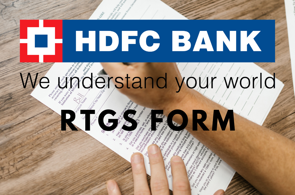 HDFC RTGS Form