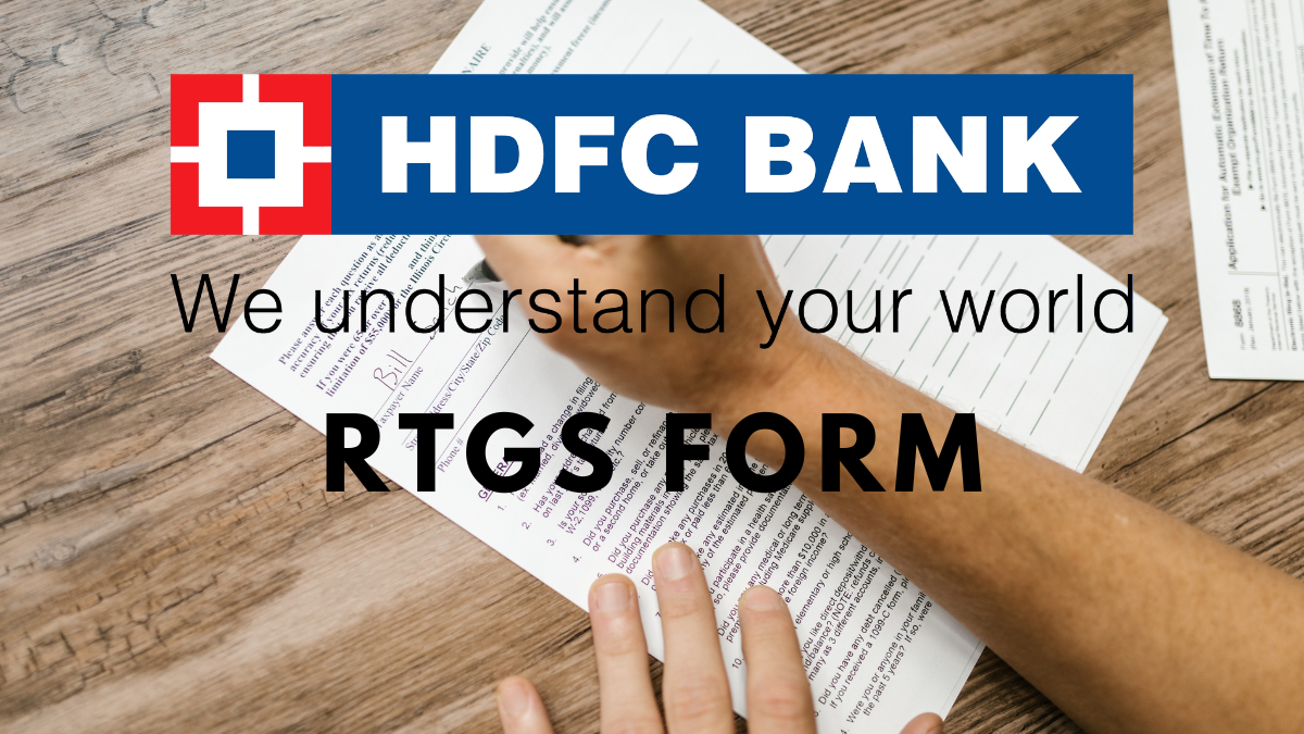 HDFC RTGS Form