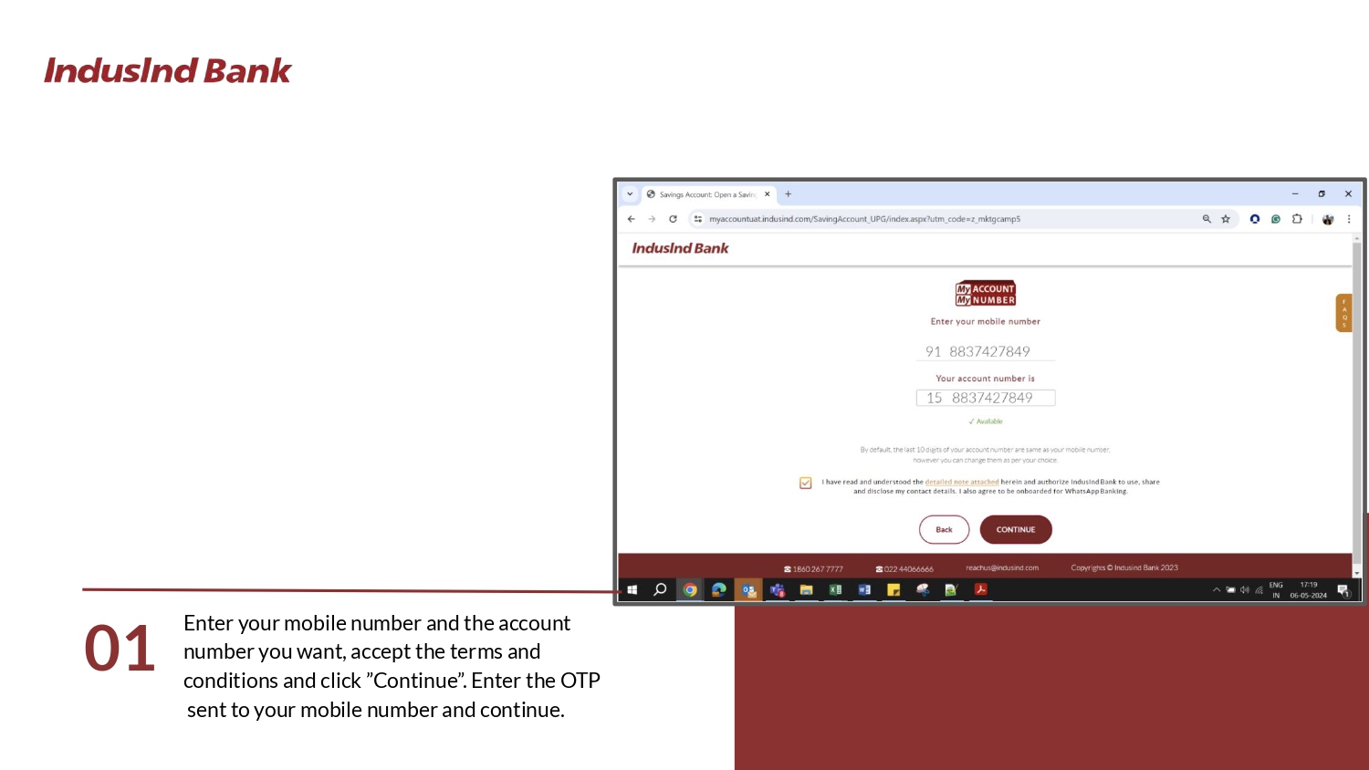 indusind bank zero balance account opening online